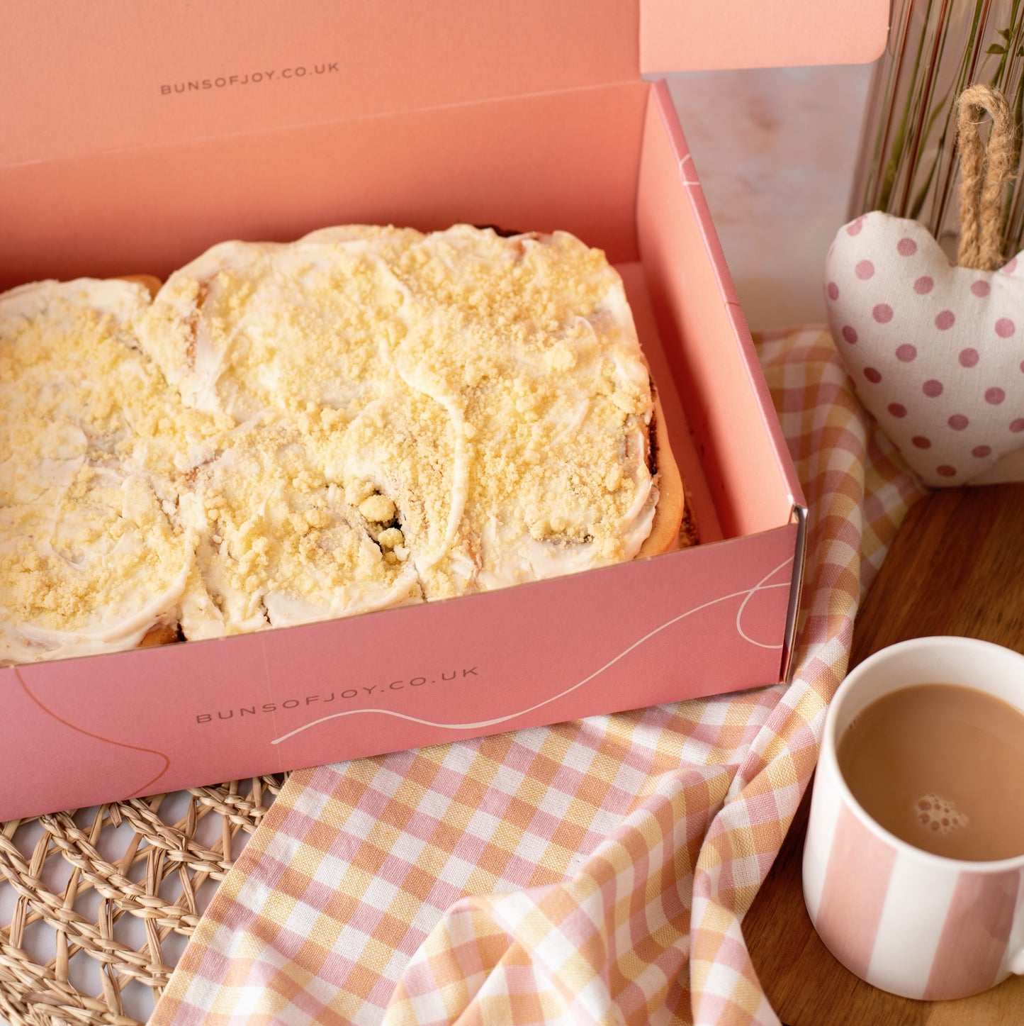 The Apple Crumble Cinnamon Bun Box of 6