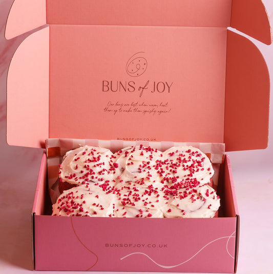 Red Velvet Cinnamon Bun Box of 6